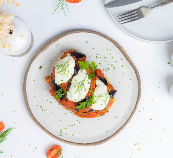 Mousaka Burrata Toast